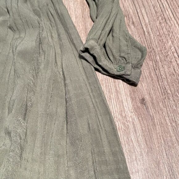 Old Navy Olive Green Dress- Medium- Long Sleeve - Picture 4 of 7